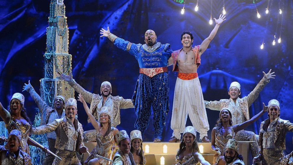 VIDEO: Watch all 5 Genies perform epic medley for 5th anniversary of 'Aladdin' on Broadway