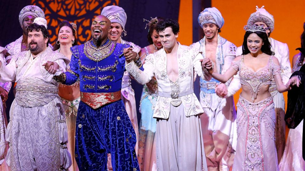 VIDEO: Watch all 5 Genies perform epic medley for 5th anniversary of 'Aladdin' on Broadway