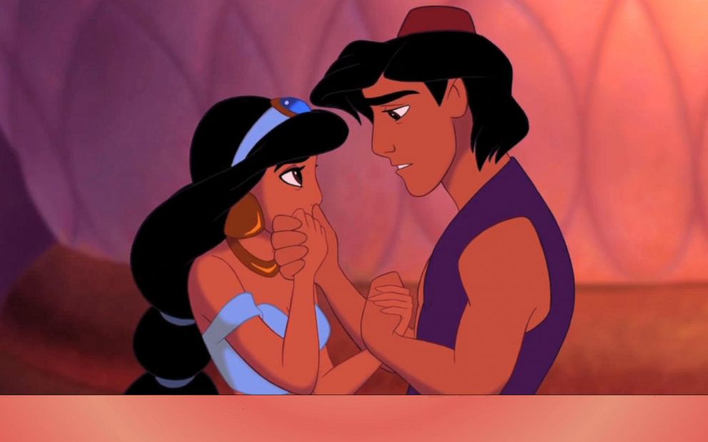 PHOTO: Princess Jasmine and Aladdin appear in Disney's 1992 animated movie Aladdin. 