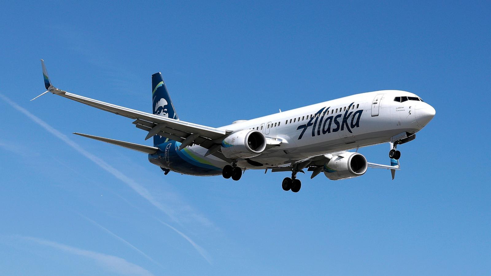 PHOTO: An Alaska Airlines plane lands at Hollywood Burbank Airport on April 20, 2026 in Burbank, California.