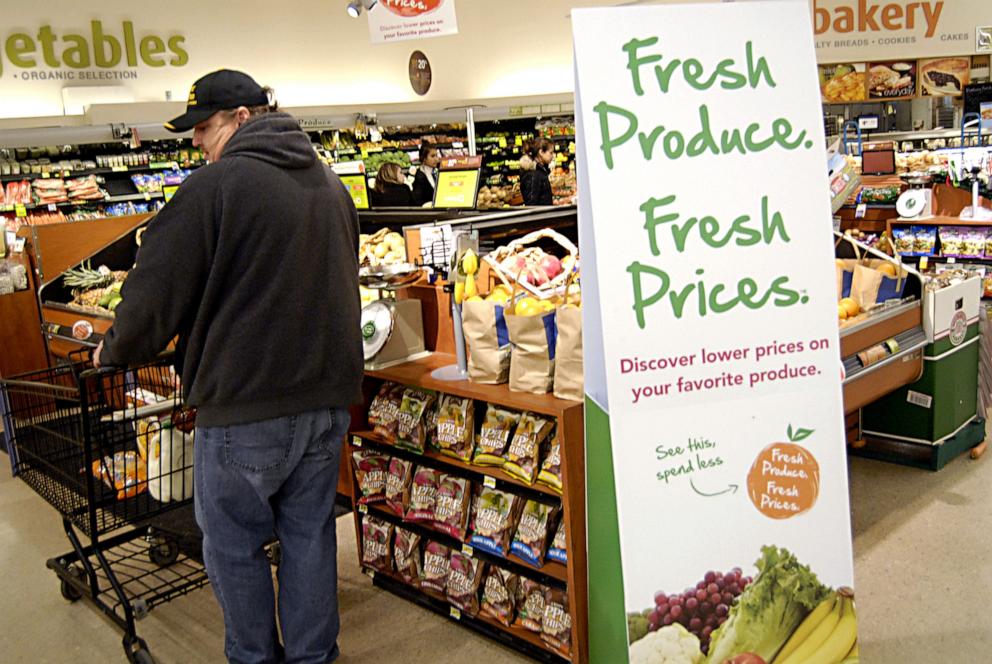 PHOTO: In this Nov. 21, 2011, file photo, Thanksgiving supplies are on sale at Albertson in Lewiston, Idaho.