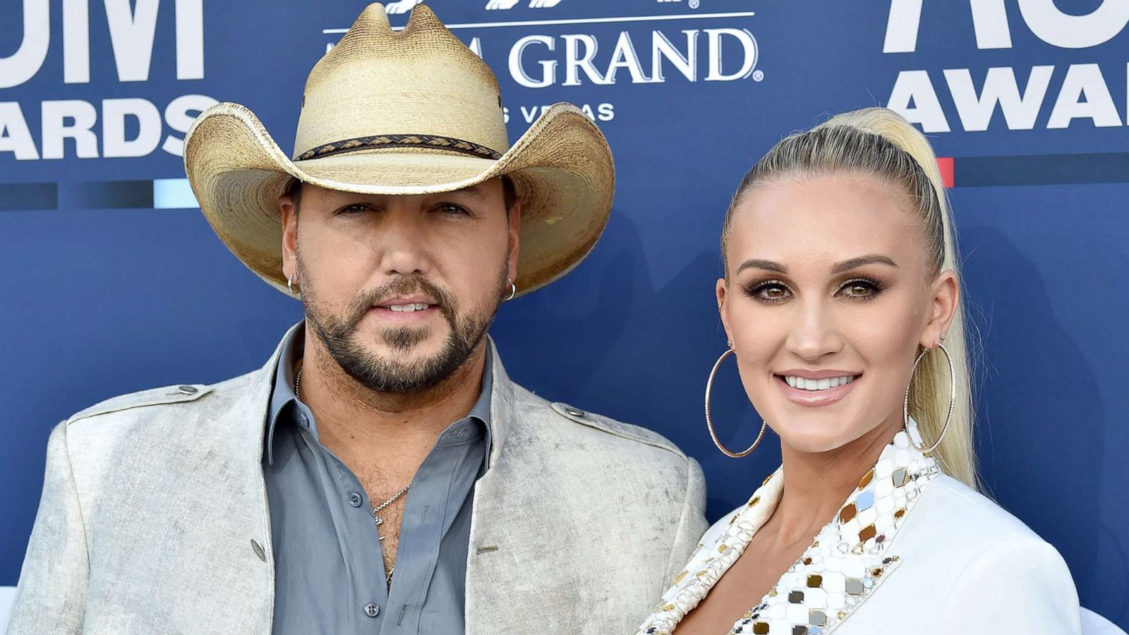 PHOTO: Jason Aldean and Brittany Aldean attend the 54th Academy Of Country Music Awards in Las Vegas, April 7, 2019.