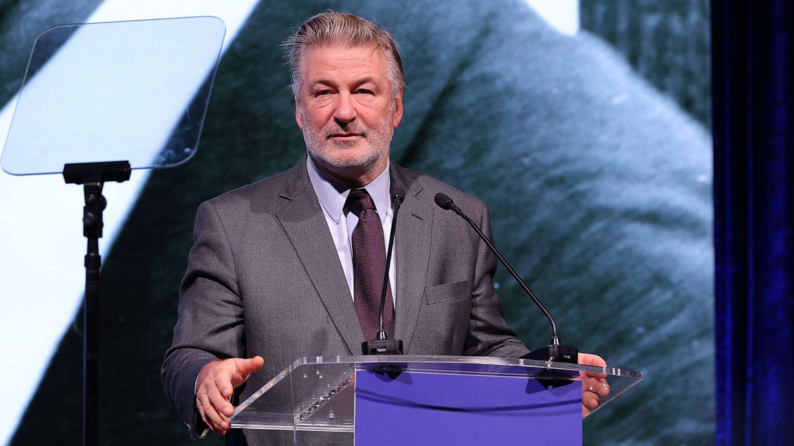 PHOTO: Alec Baldwin speaks onstage at the 2022 Robert F. Kennedy Human Rights Ripple of Hope Gala at New York Hilton, Dec. 6, 2022, in New York.