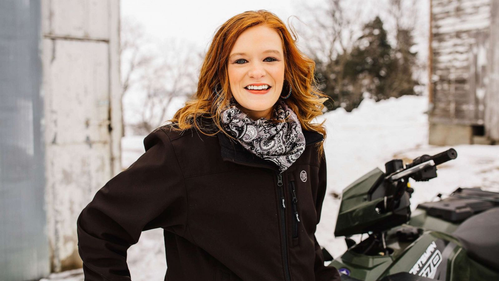 PHOTO: Jaci Hermstad, 25, poses for a portrait in Webb, Iowa, in March 2019.