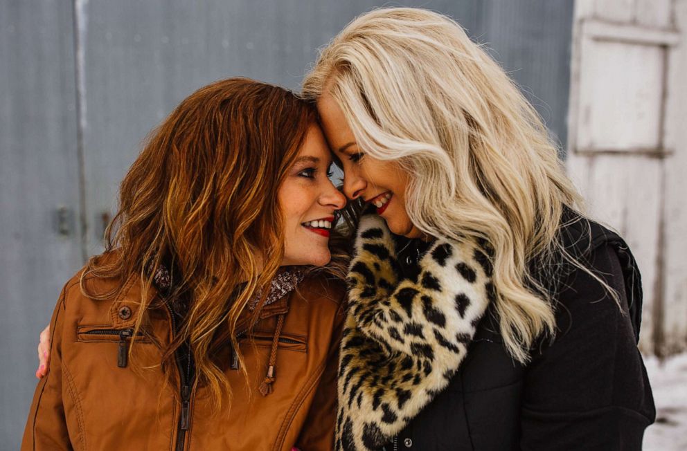 PHOTO: Jaci Hermstad is pictured with her mother, Lori Hermstad, March 2019, in Webb, Iowa.