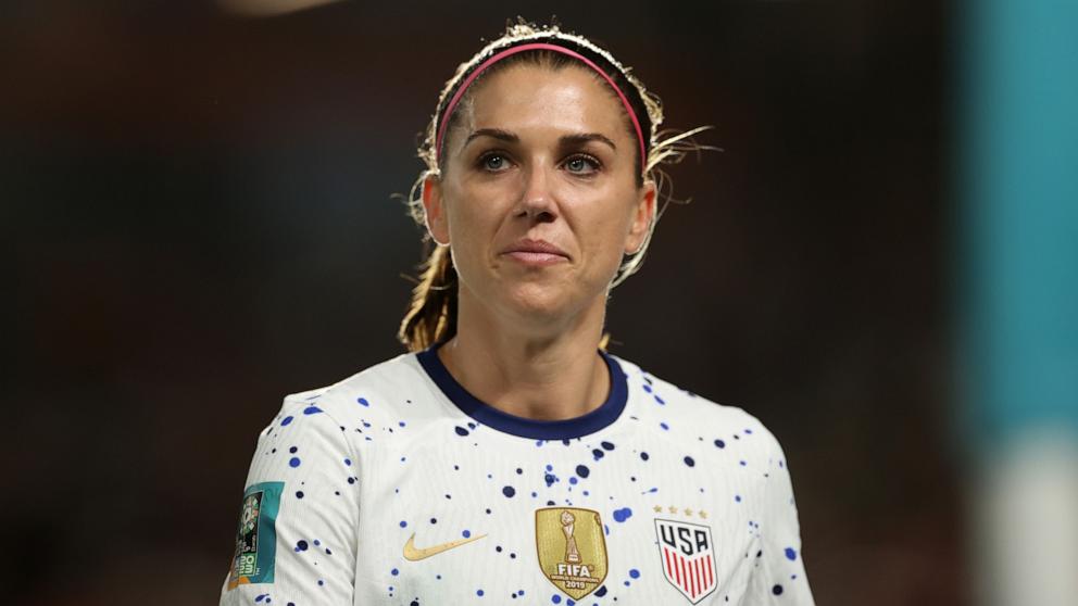 PHOTO: Alex Morgan of U.S. is seen as she is substituted during the FIFA Women's World Cup match against Portugal, Aug. 1, 2023, in Auckland, New Zealand.