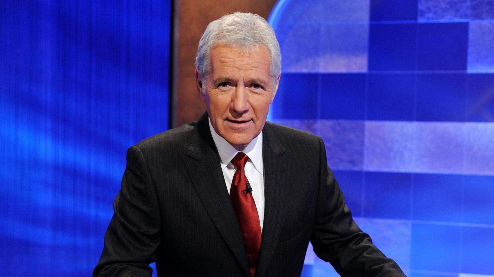 PHOTO: Alex Trebek poses on the set of the "Jeopardy!," April 17, 2010, in Culver City, Calif.