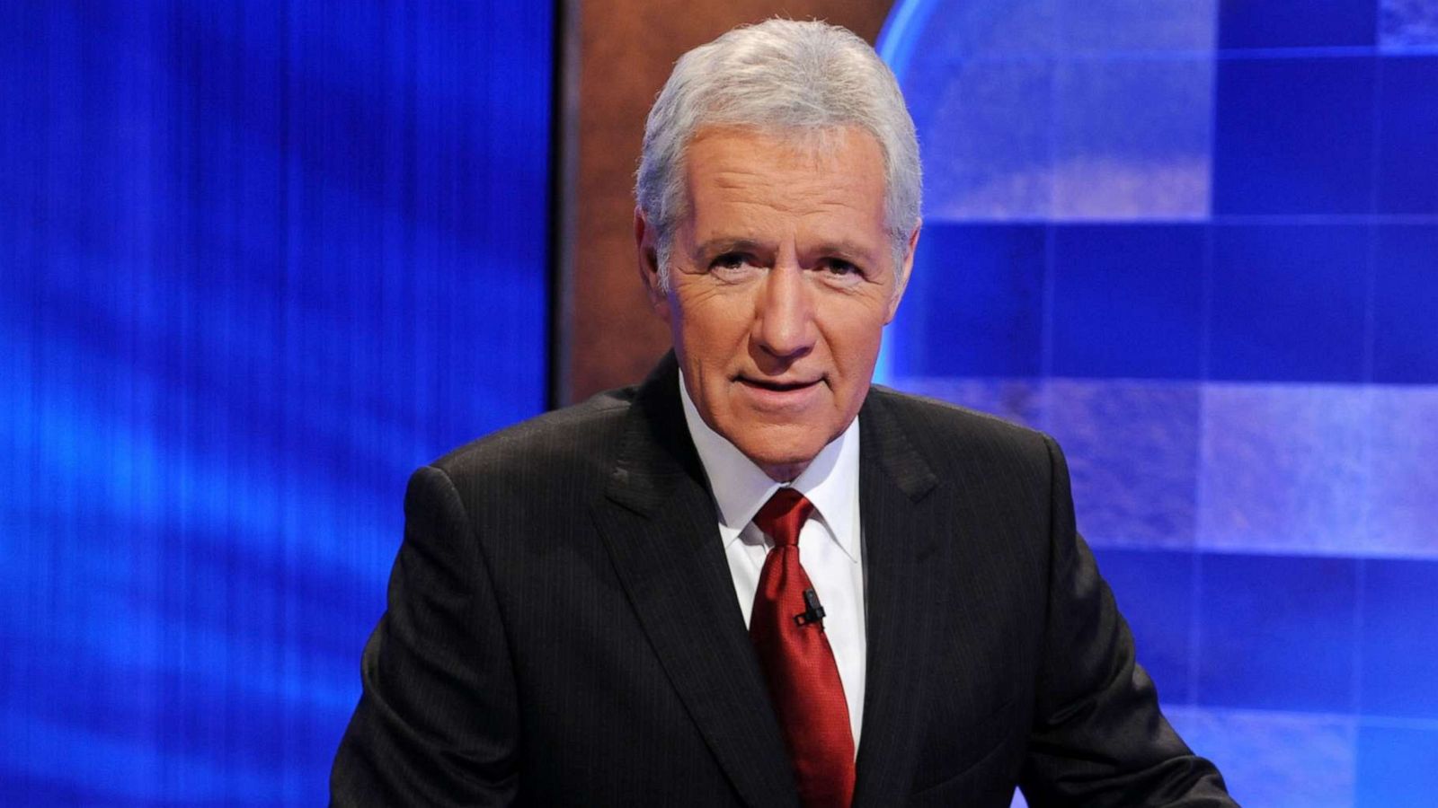 PHOTO: Alex Trebek poses on the set of the "Jeopardy!" Million Dollar Celebrity Invitational Tournament Show Taping on April 17, 2010 in Culver City, Calif.