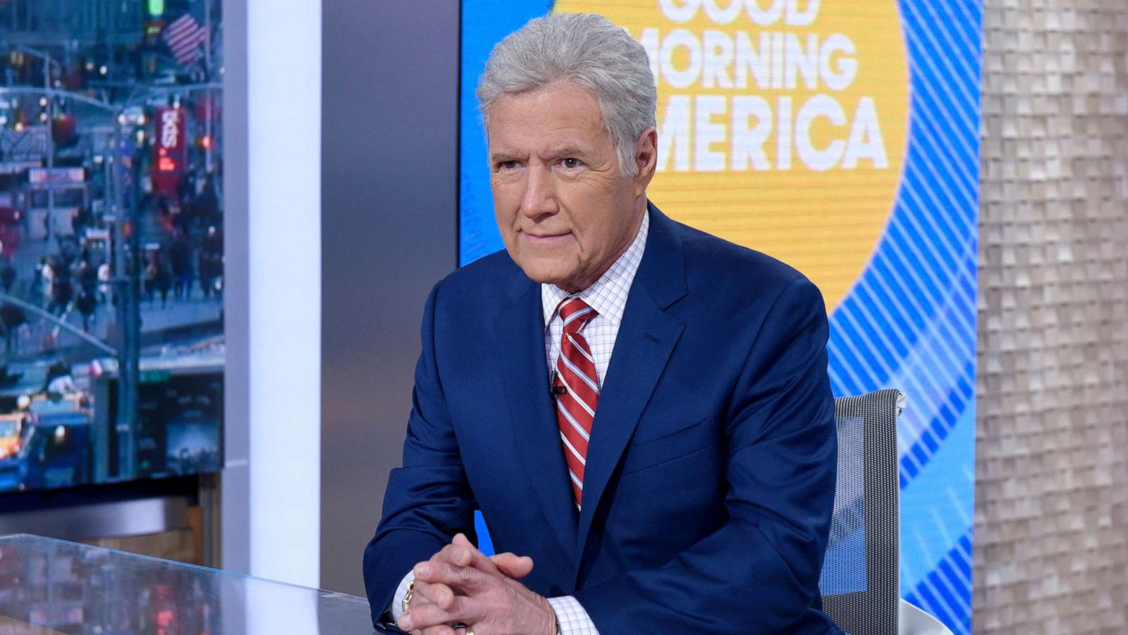 PHOTO: Alex Trebek appears on "Good Morning America," May 1, 2019.