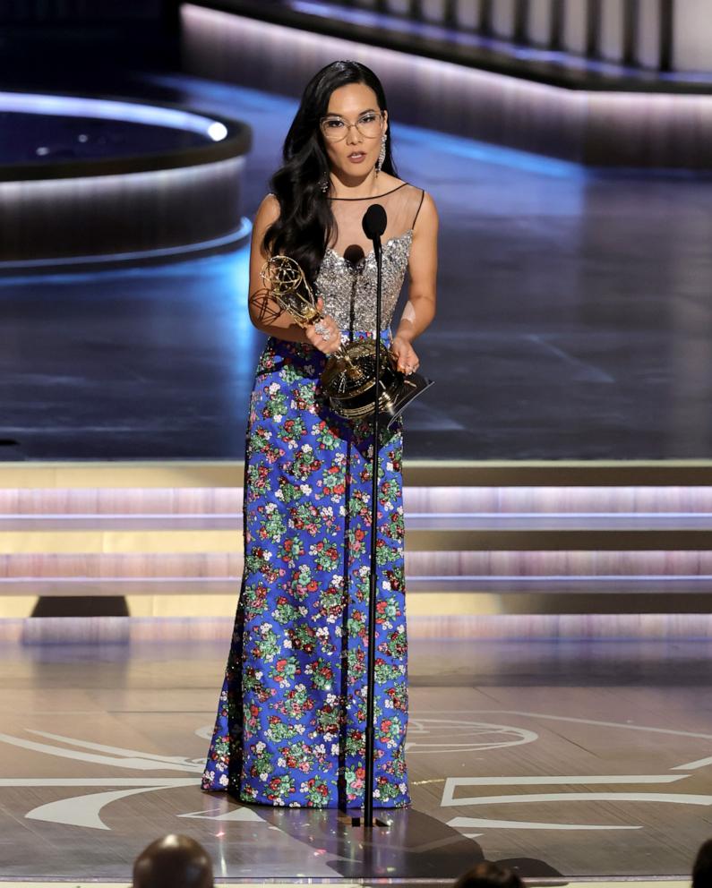 PHOTO: Ali Wong accepts the Outstanding Lead Actress in a Limited or Anthology Series or Movie award for "Beef" onstage during the 75th Primetime Emmy Awards at Peacock Theater on Jan. 15, 2024 in Los Angeles.