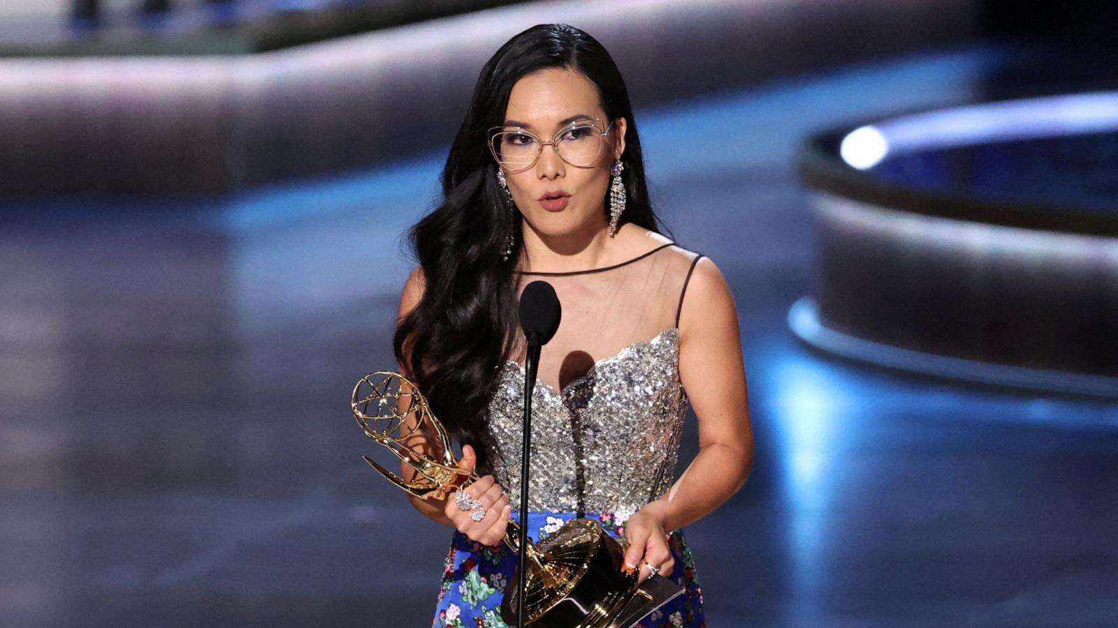 PHOTO: Ali Wong accepts the award for Lead Actress in a Limited/Anthology Series or Movie for "Beef" at the 75th Primetime Emmy Awards, Jan. 15, 2024, in Los Angeles.