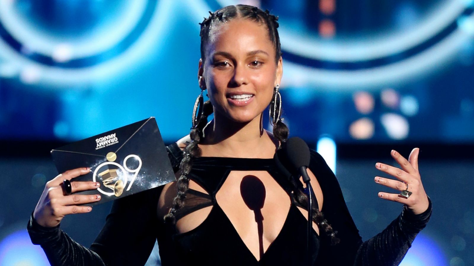 PHOTO: Alicia Keys presents the award for record of the year at the 60th annual Grammy Awards at Madison Square Garden in New York, Jan. 28, 2019.