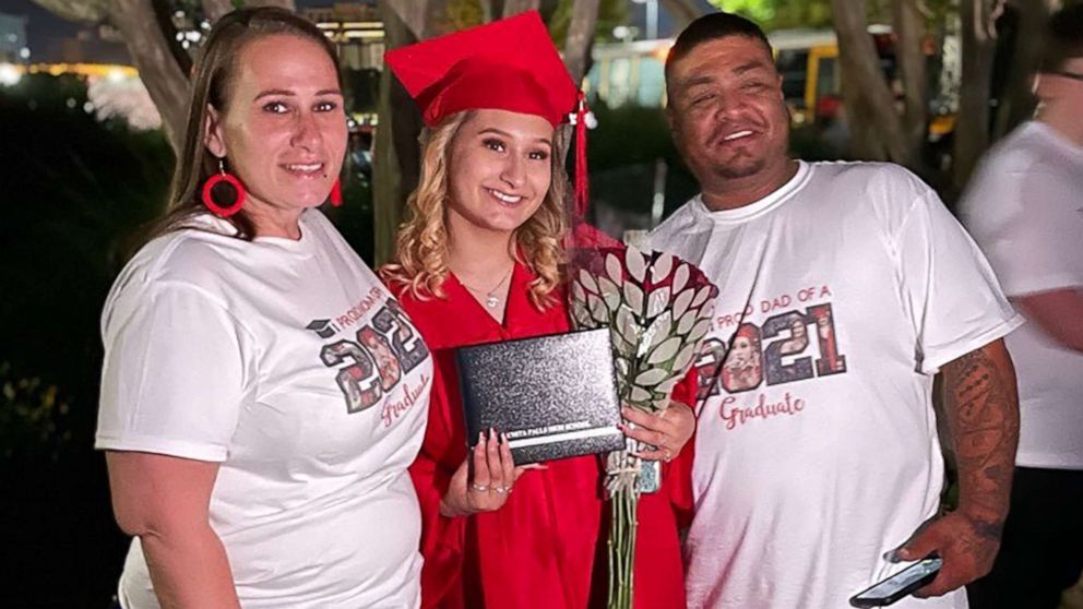 PHOTO: Alize Martinez was 19 years old when she died earlier this month. Here, she is pictured with her parents at her high school graduation.