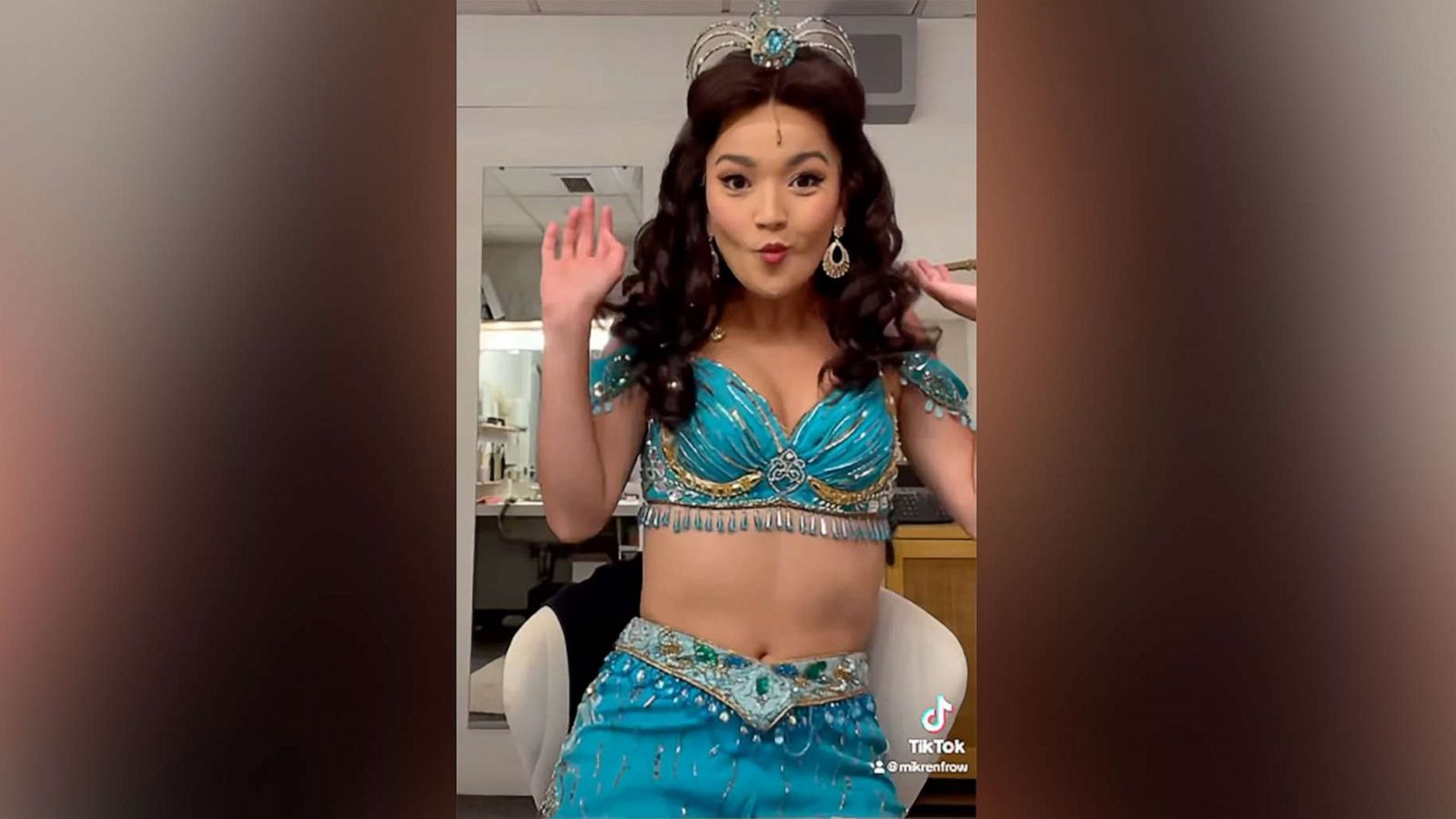 PHOTO: on * Actress Miakyla Renfrow in costume to play Jasmine in the Broadway production of Disney's "Alladin," in New York.