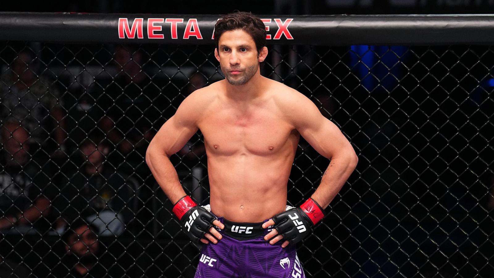 PHOTO: Allan Nascimento of Brazil prepares to face Mitch Raposo in a flyweight fight during the UFC Fight Night event at Meta APEX on June 20, 2026 in Las Vegas, Nevada.