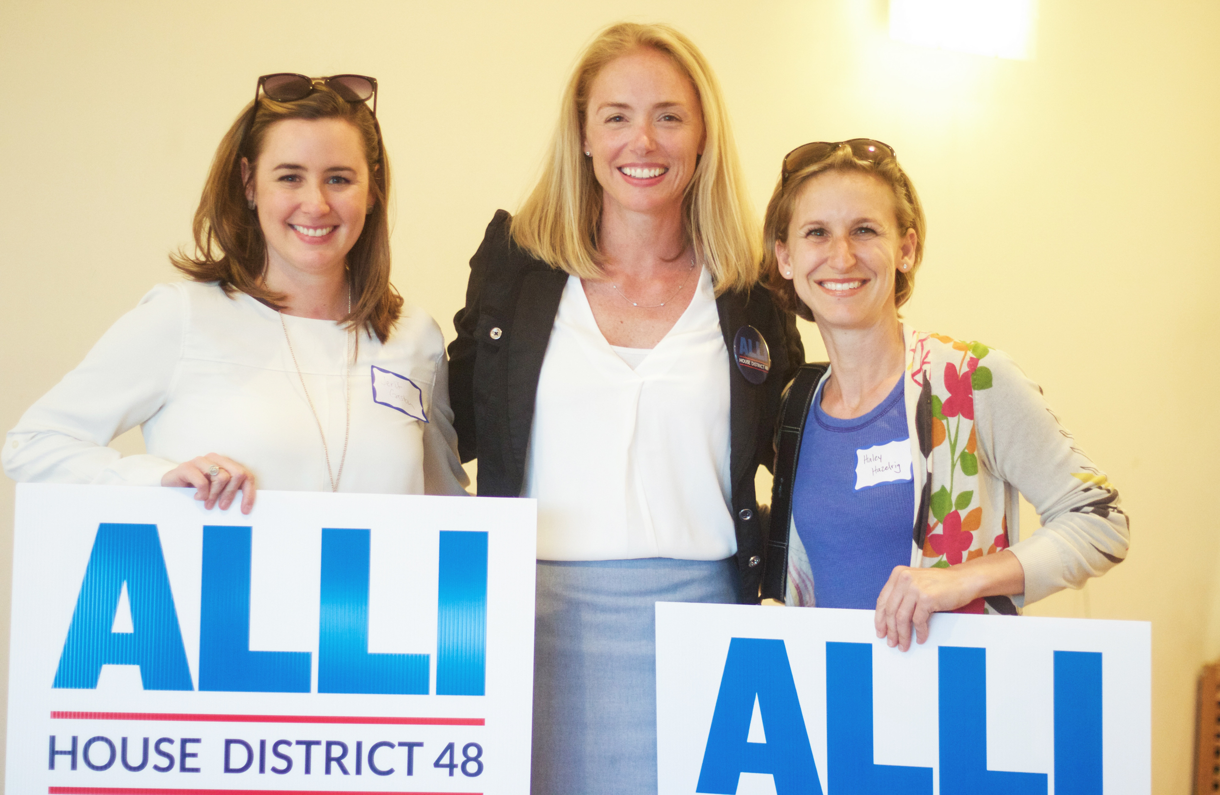 PHOTO: Alli Summerford, center, poses with two supporters.