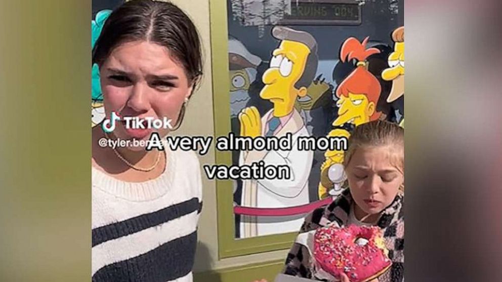 PHOTO: Tyler Bender, a 20-year-old digital creator from Denver, is seen in a TikTok video about the trend of "almond moms."