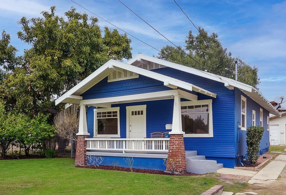 PHOTO: Garcia, a self-proclaimed “huge” Los Angeles Dodgers fan, painted her Altadena house blue and white, the same colors as the MLB team’s uniforms. The home unofficially earned the nickname of the “Dodger house.”