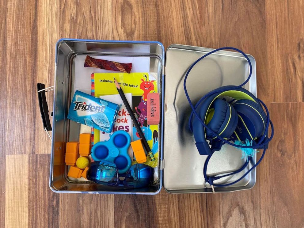 PHOTO: Alysha Tagert, a Washington, D.C.-based mental health therapist, shares a photo of her son's mental health tool box.