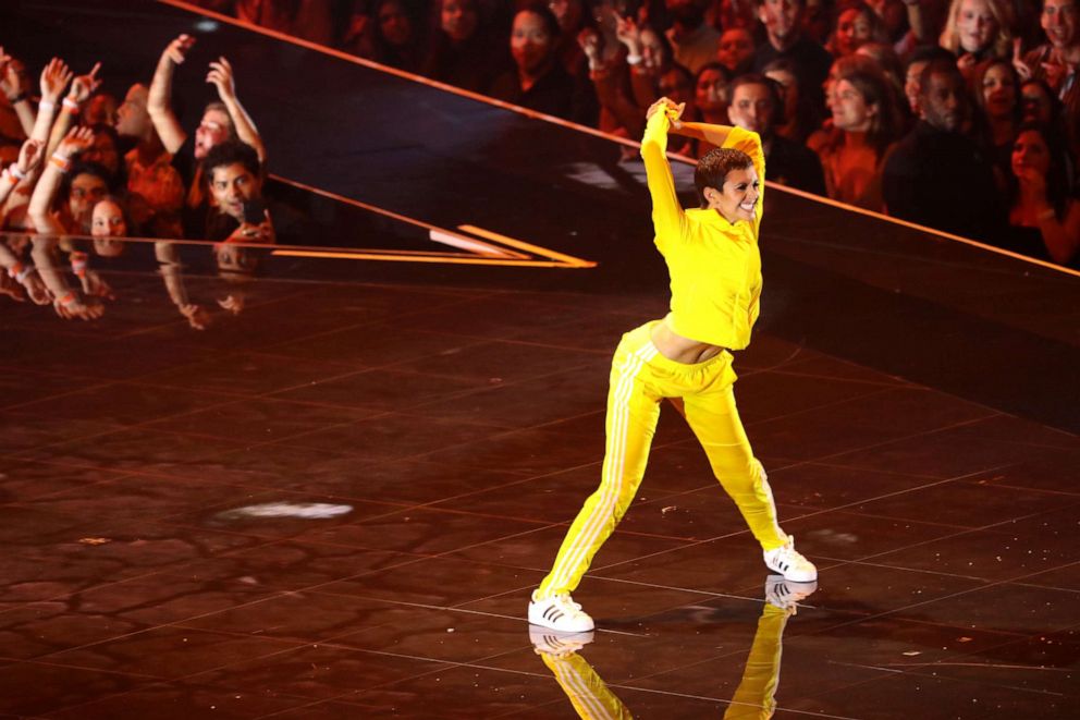 PHOTO: File photo of Alyson Stoner performs onstage during the 2019 MTV Video Music Awards at Prudential Center on Aug. 26, 2019, in Newark, New Jersey.