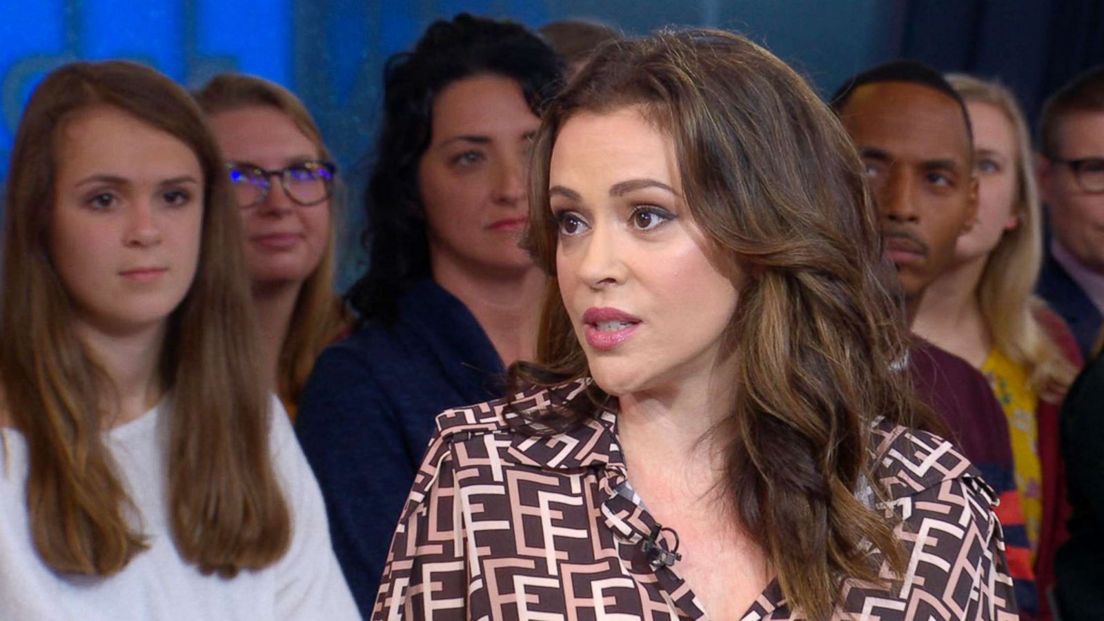 PHOTO: Alyssa Milano appears on "Good Morning America," Oct. 15, 2018.