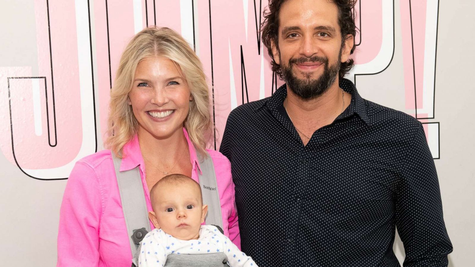 PHOTO: Amanda Kloots, Nick Cordero, and their son Elvis attend the Beyond Yoga x Amanda Kloots Collaboration Launch Event in New York, Aug. 27, 2019.