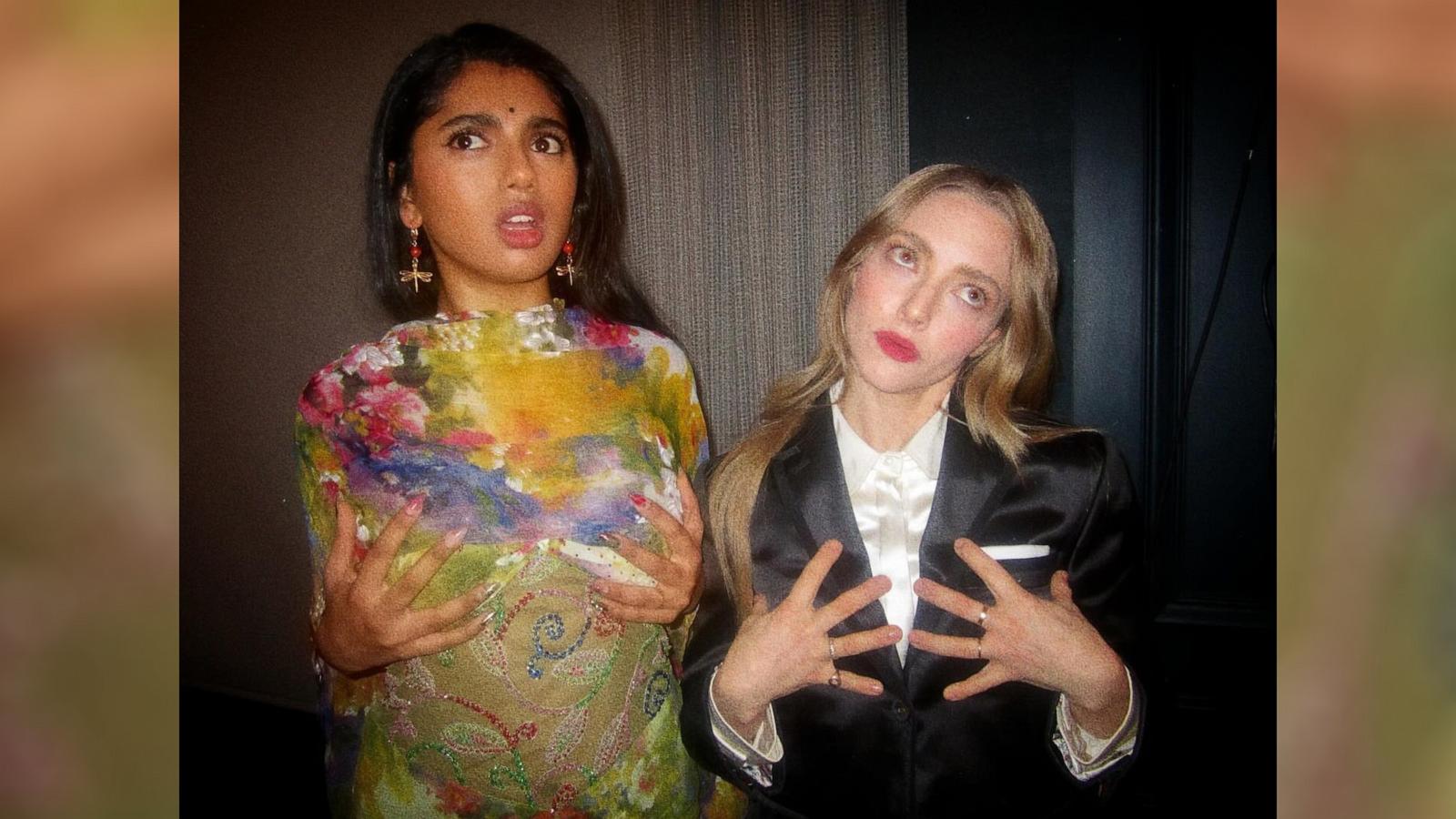 PHOTO: e: "Mean Girls" stars Avantika Vandanapu, left, and Amanda Seyfried pose for a photo they shared on Instagram.