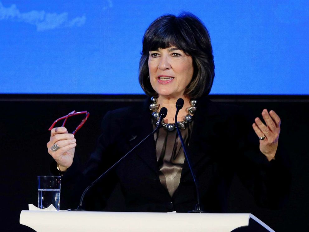 PHOTO: Journalist Christiane Amanpour speaks at an award ceremony in Berlin, Jan. 28, 2019.