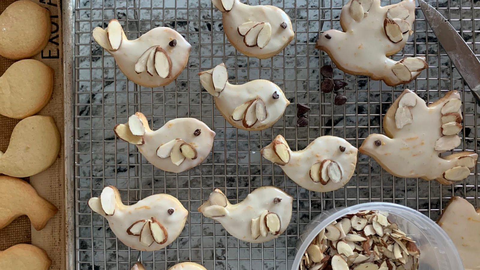 PHOTO: Chef Ryan Scott's Amaretto Bird Cookies with Orange Glaze.