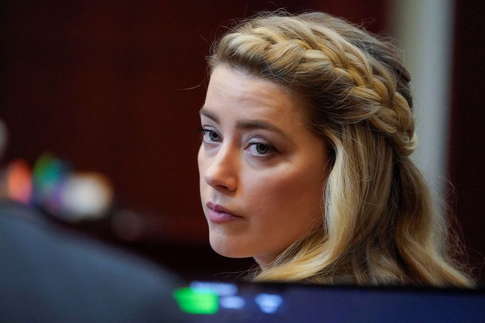 PHOTO: Actor Amber Heard attends her ex-husband Johnny Depp's defamation case against her at the Fairfax County Circuit Courthouse in Fairfax, Virginia, May 27, 2022.
