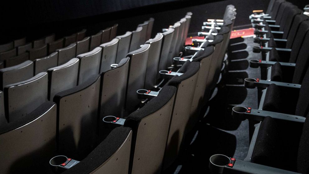 PHOTO: Seats in an empty auditorium at the AMC Lincoln Square 13 movie theater in New York, June 10, 2021.