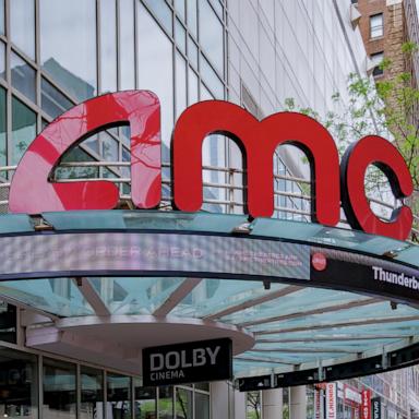 PHOTO: Marquee at the entrance to AMC movie theater in Midtown Manhattan.