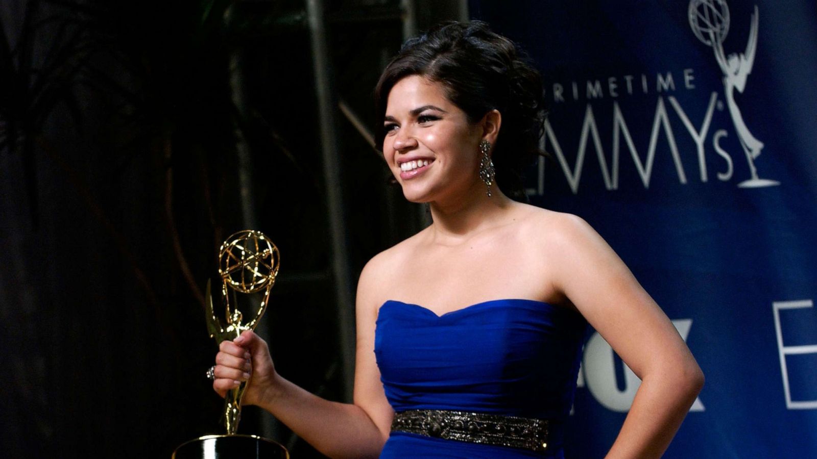 PHOTO: America Ferrera poses in the press room at the 59th Annual Primetime Emmy Awards for Outstanding Lead Actress in a Comedy for "Ugly Betty" at the Shrine Auditorium ,on Sept. 16, 2007 in Los Angeles.