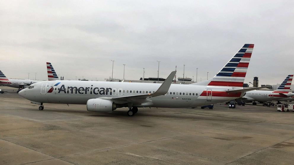 PHOTO: An American Airlines plane is seen on Feb. 17, 2019 at Charlotte International Airport in Charlotte, North Carolina.