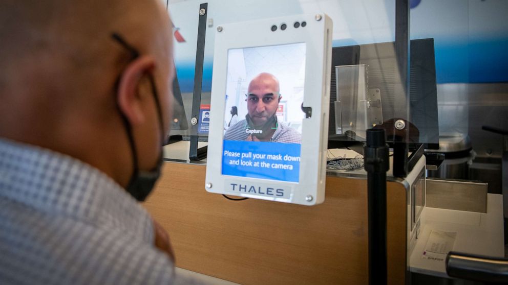 PHOTO: American Airlines is testing biometric boarding in light of COVID-19 concerns. It scans your face to confirm your identity without having to scan a boarding pass.
