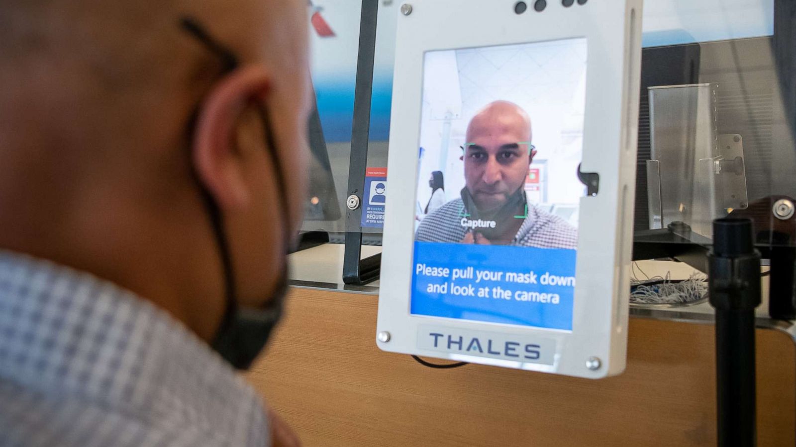 PHOTO: American Airlines is testing biometric boarding in light of COVID-19 concerns. It scans your face to confirm your identity without having to scan a boarding pass.