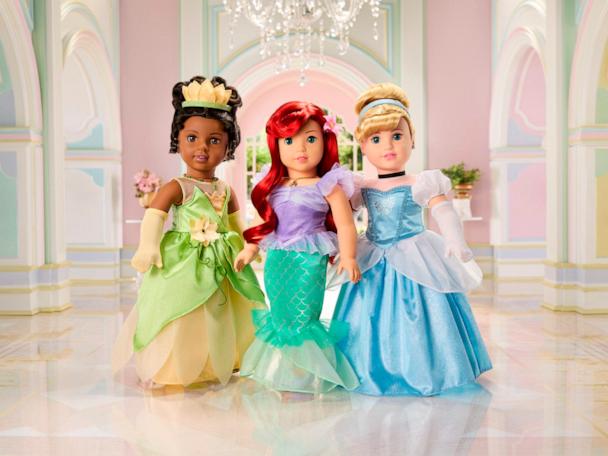 princess doll with dress 18 Inch Doll Colonial Formal Dress, Annalise Dress, Princess Doll Dresses, 18 Inch Doll Gowns, Colonial Doll Clothes, Princess Ball Gown