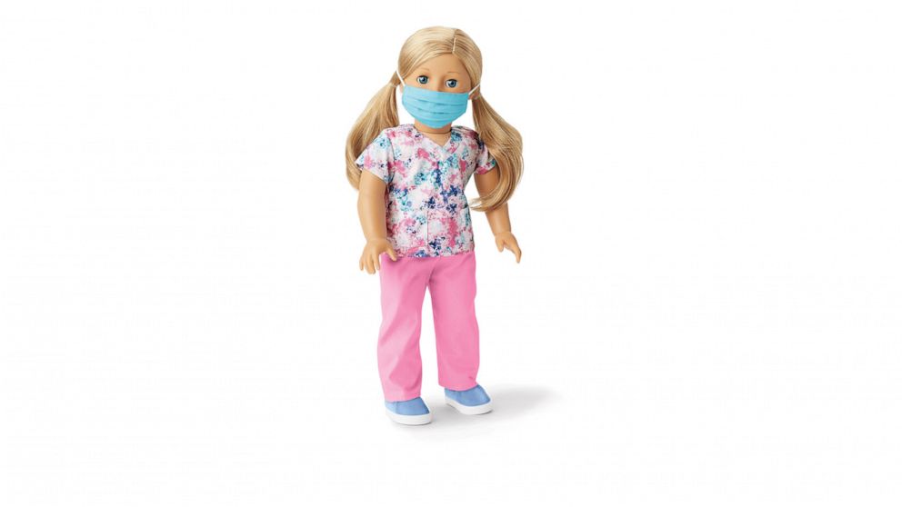 PHOTO: An American Girl is shown wearing the #ThankYouHeroes Scrubs Doll Outfit.