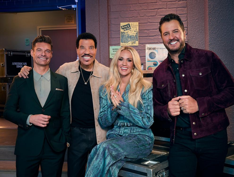 PHOTO: ABC's American Idol' stars Ryan Seacrest, Carrie Underwood, Lionel Richie and Luke Bryan.