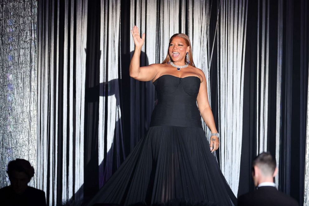 PHOTO: Queen Latifah speaks on stage during the amfAR Cannes Gala 2023 at Hotel du Cap-Eden-Roc, May 25, 2023, in Cap d'Antibes, France.
