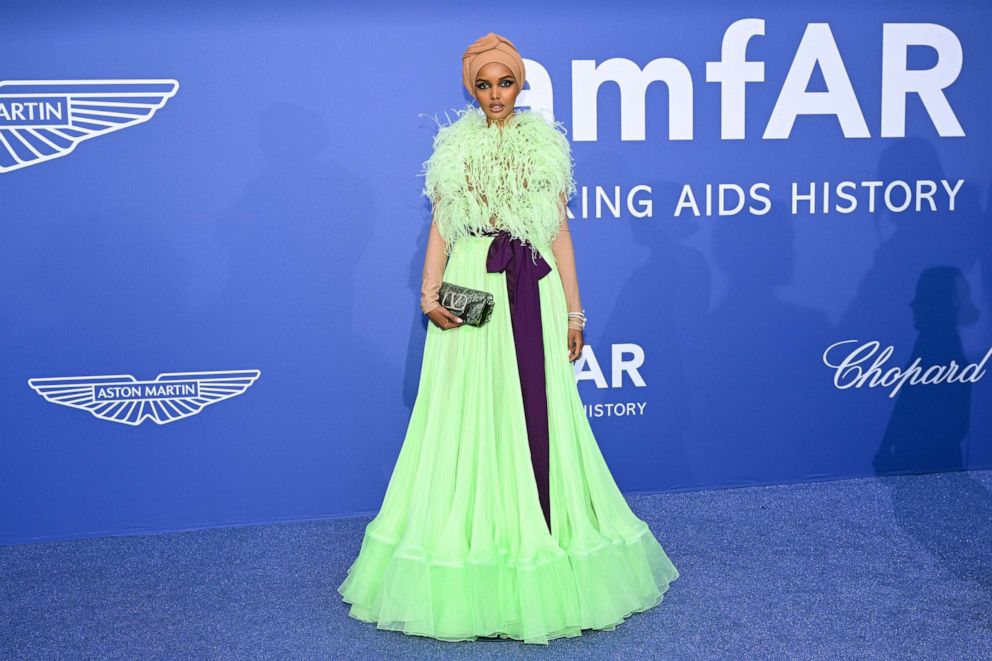 PHOTO: Halima Aden attends the amfAR Cannes Gala 2023 Sponsored by Aston Martin at Hotel du Cap-Eden-Roc, May 25, 2023, in Cap d'Antibes, France.
