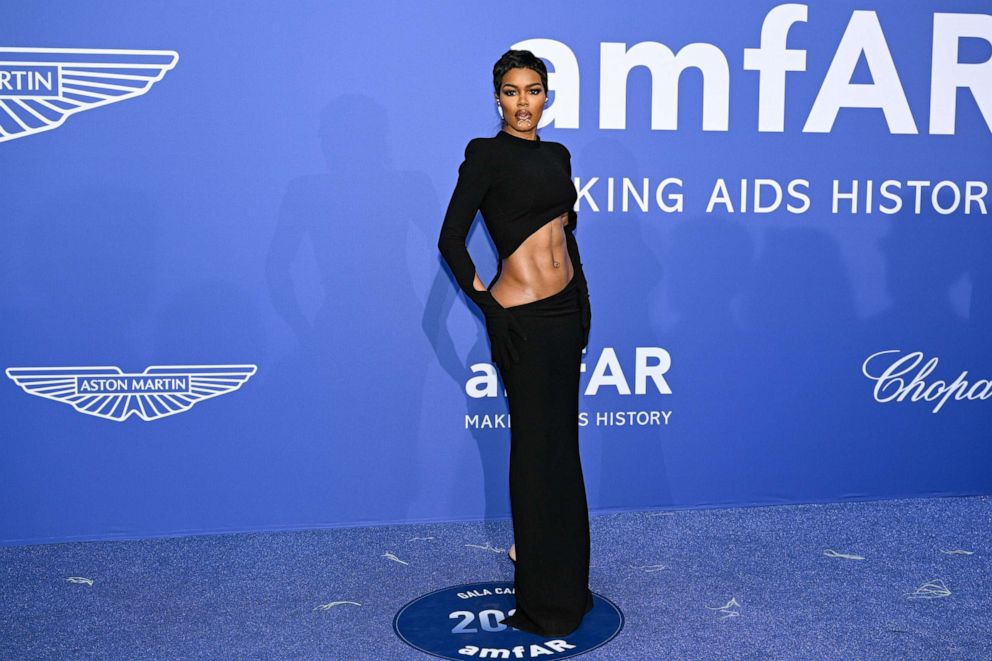 PHOTO: Teyana Taylor attends the amfAR Cannes Gala 2023 Sponsored by Aston Martin at Hotel du Cap-Eden-Roc, May 25, 2023, in Cap d'Antibes, France.