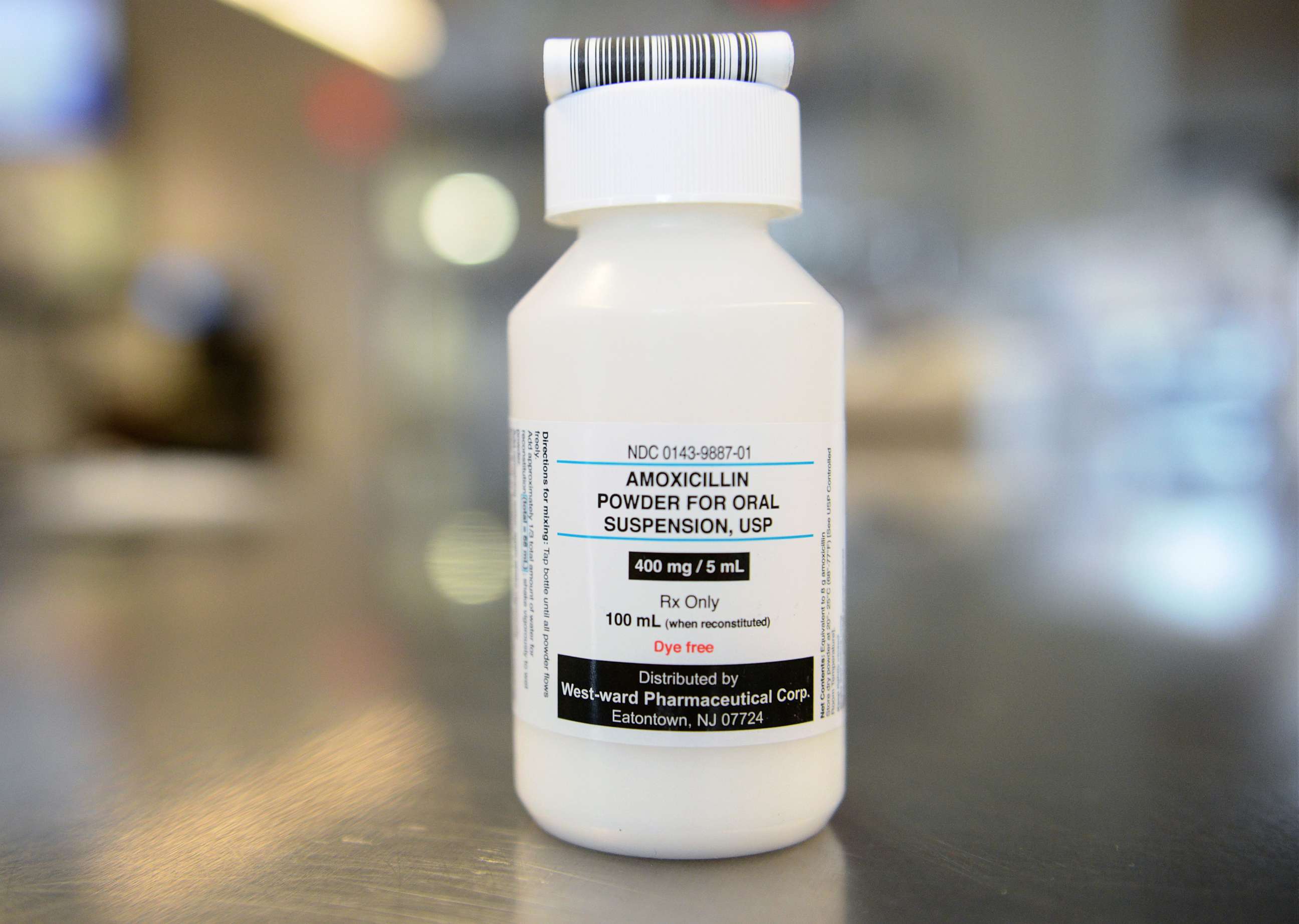PHOTO: The common antibiotic Amoxicillin Trihydrate in the pharmacy at the Reading Hospital.