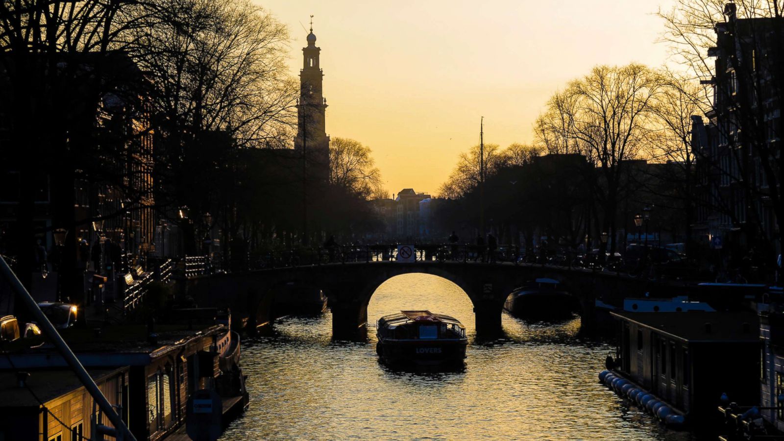 PHOTO: Amsterdam is decorated with thousands of lights for the holidays.