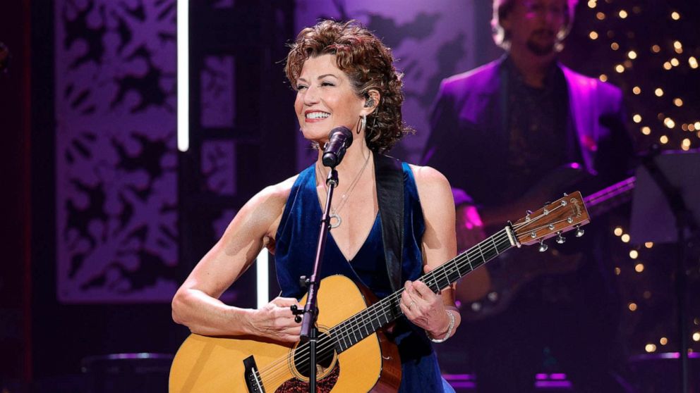 PHOTO: Amy Grant performs at the Ryman Auditorium, on Dec. 13, 2021 in Nashville, Tenn.