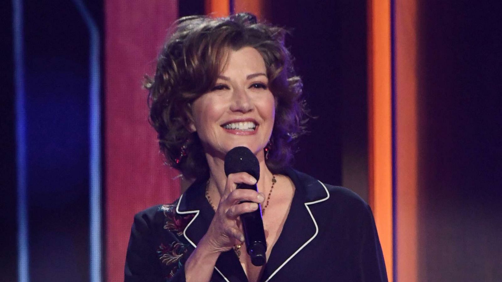 PHOTO: Amy Grant speaks onstage at the 56th Academy of Country Music Awards at the Grand Ole Opry on April 18, 2021, in Nashville, Tenn.