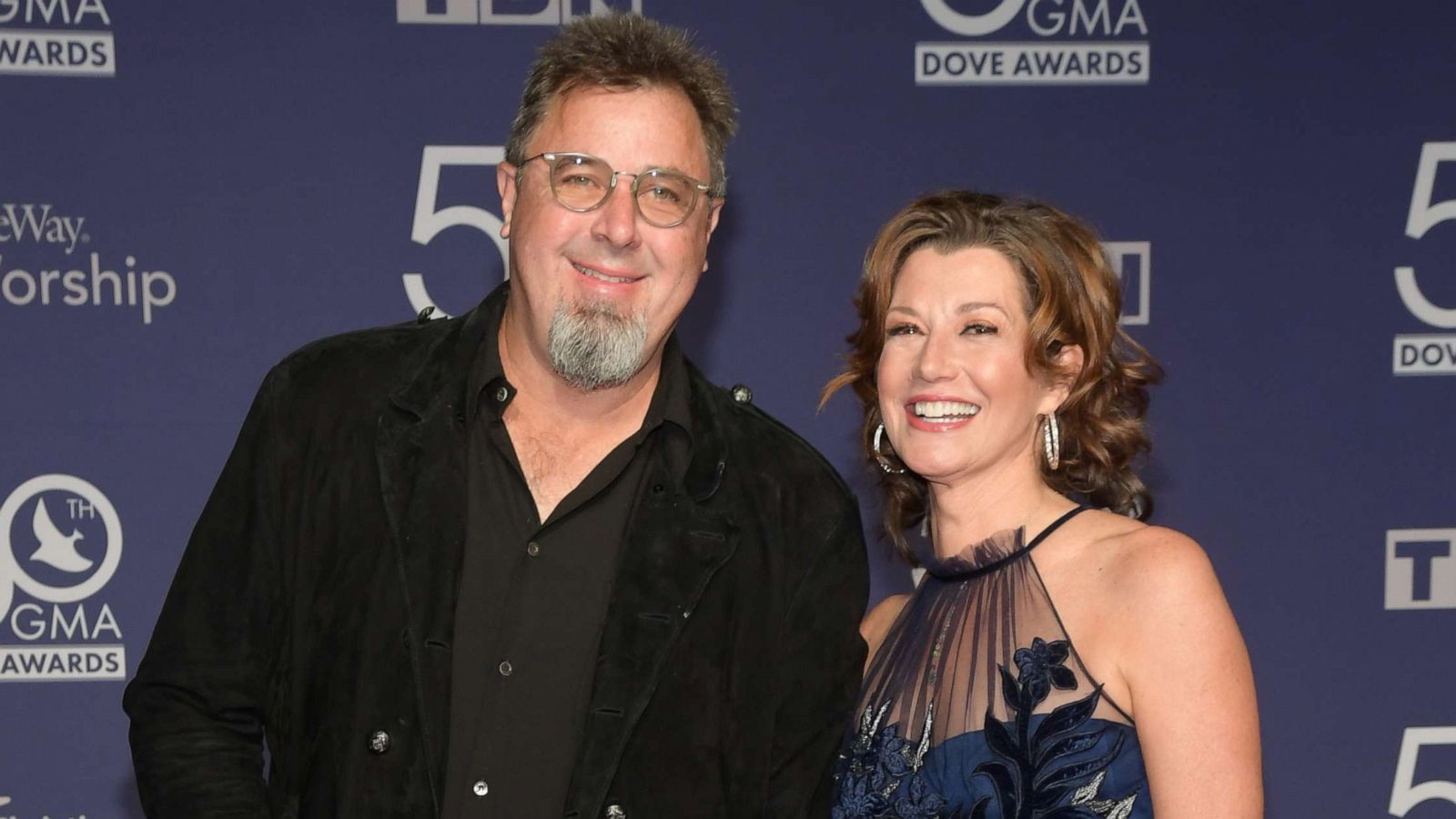 PHOTO: Vince Gill and Amy Grant at Lipscomb University, Oct. 15, 2019, in Nashville, Tenn.