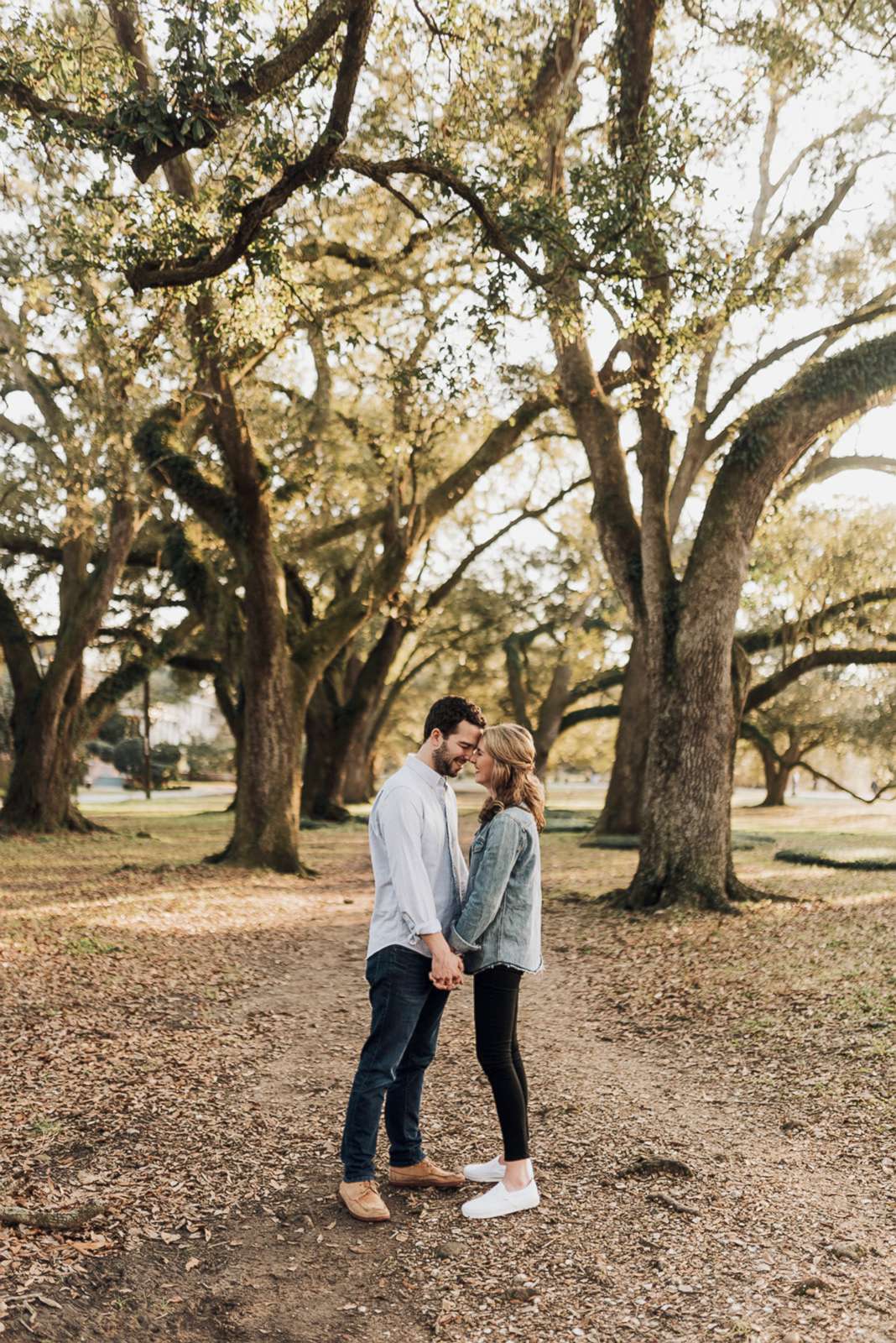 PHOTO: Katherine Salisbury and James Matthews posed in an engagement shoot at Audubon Park in New Orleans.