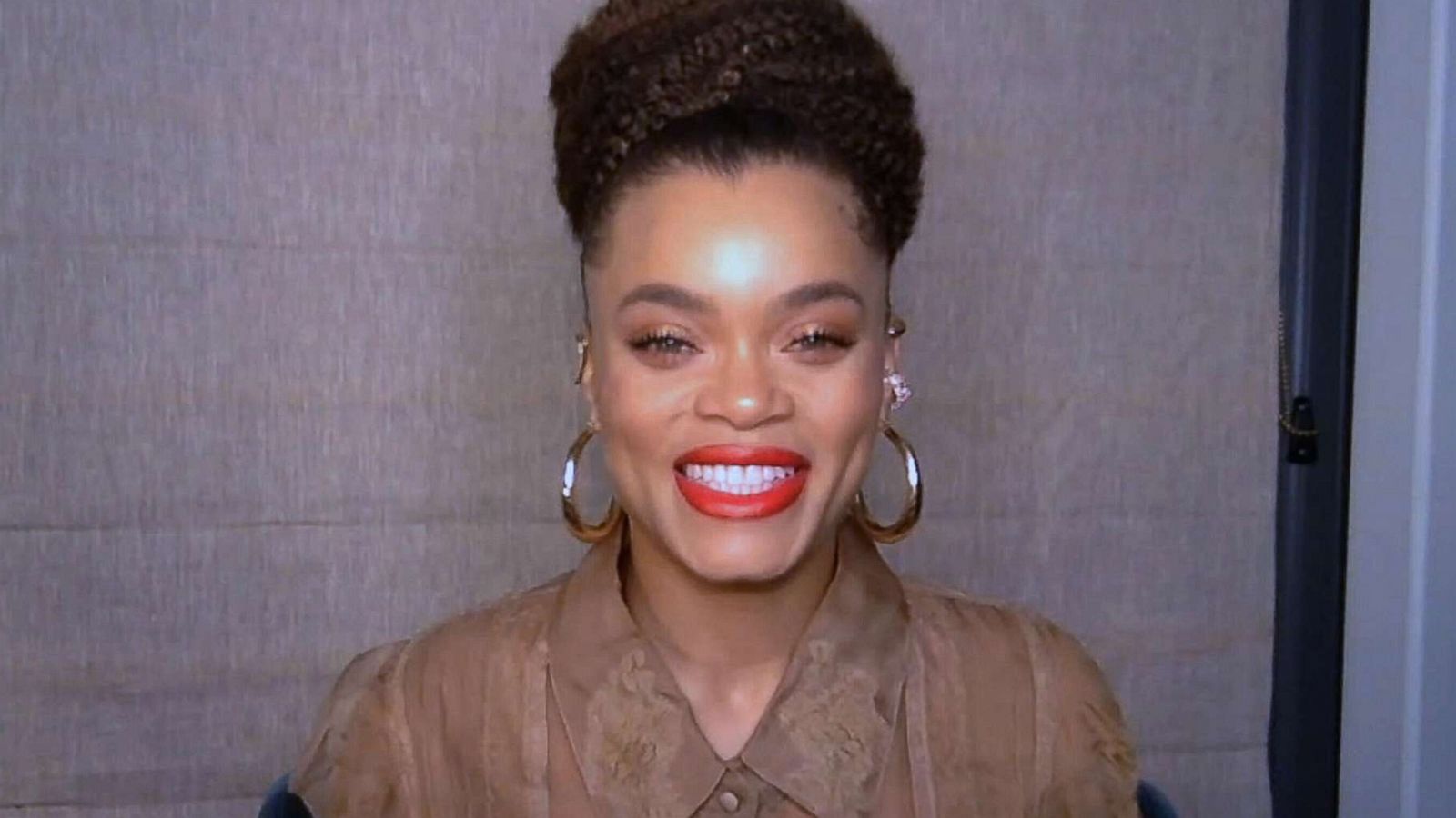 PHOTO: Singer, songwriter and actress Andra Day, appears on ABC's "Good Morning America," Feb. 18, 2021.