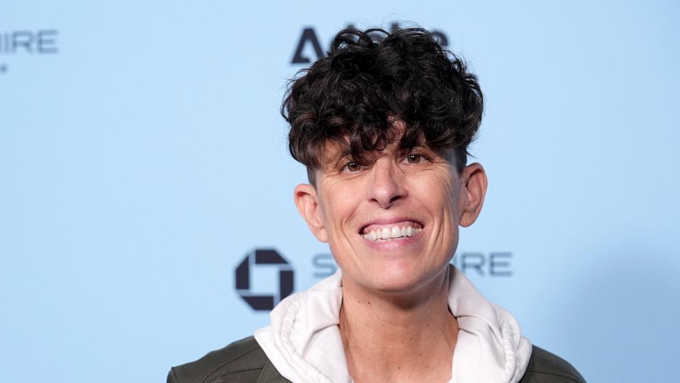 PHOTO: Poet Andrea Gibson, one of the subjects of the documentary film "Come See Me in the Good Light," poses at the premiere of the film during the Sundance Film Festival on Jan. 25, 2025, in Park City, Utah.